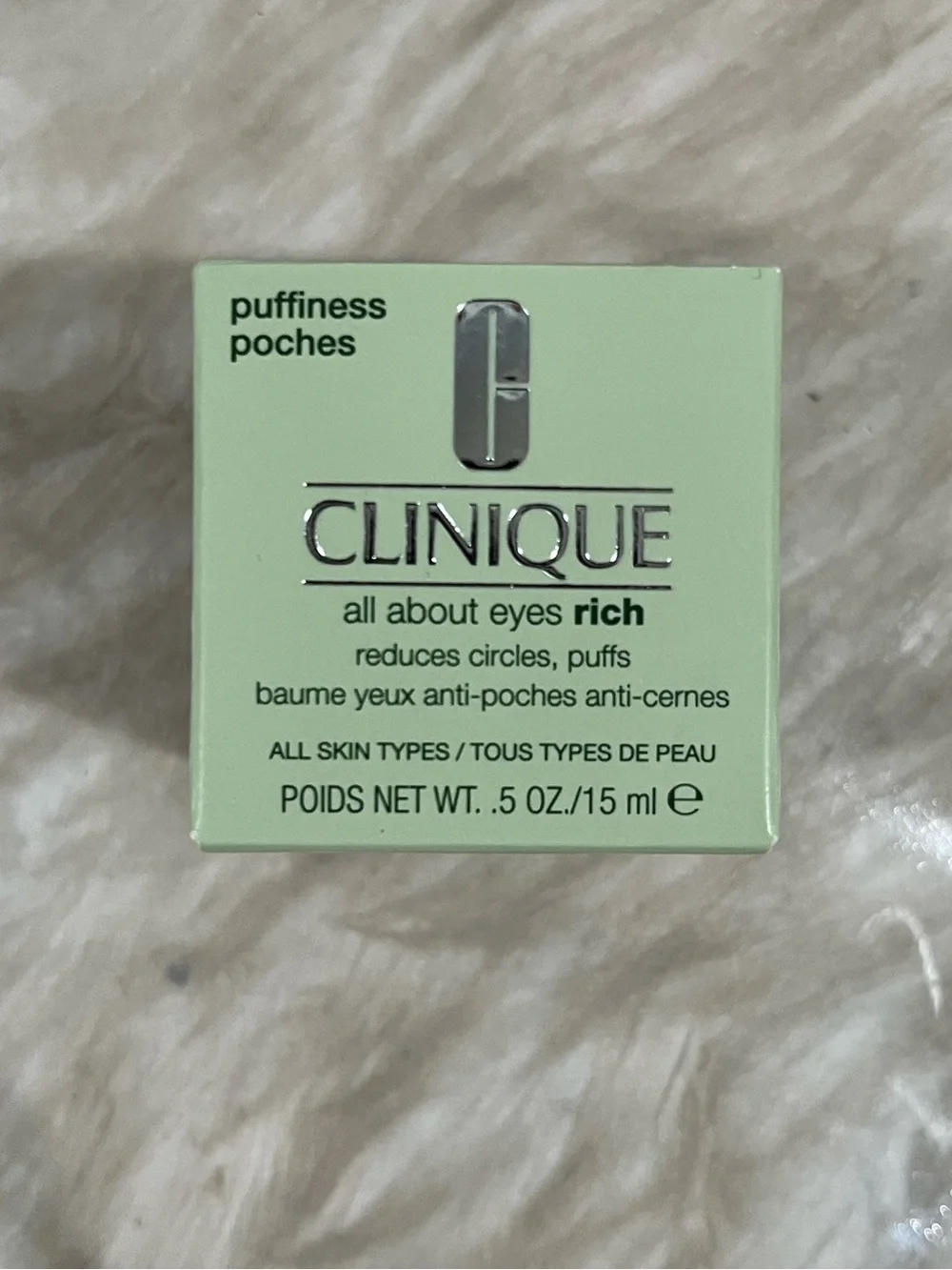NEW Clinique All About Eyes Rich Eye Cream Under Eye Smoother 05 Ounces